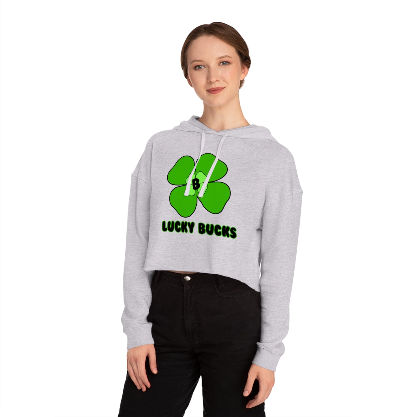 Lucky Bucks Women’s Cropped Hooded Sweatshirt