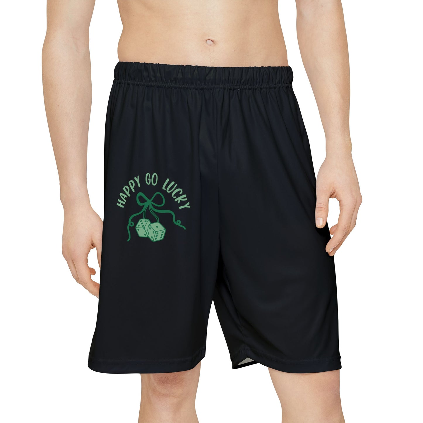 Happy Go Lucky Men’s Sports Shorts (AOP)