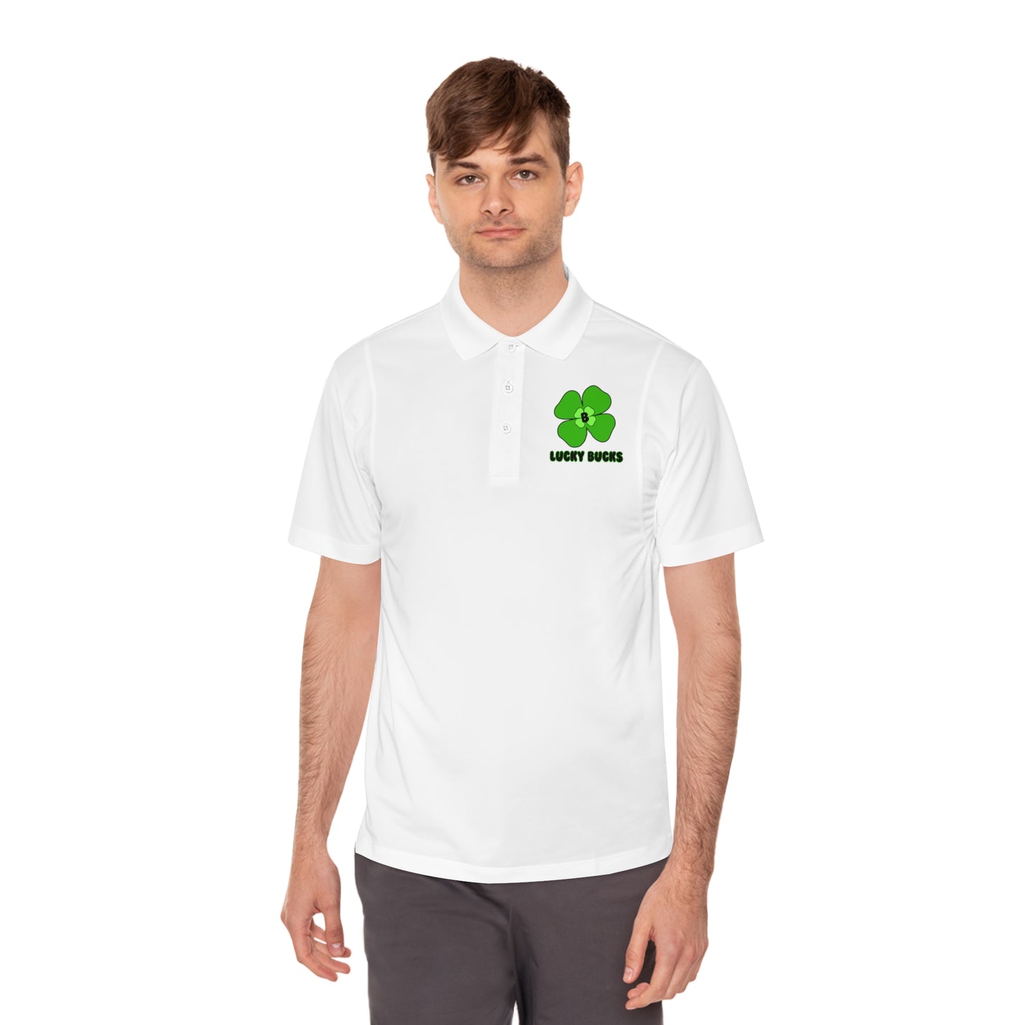 Lucky Bucks Men's Sport Polo Shirt