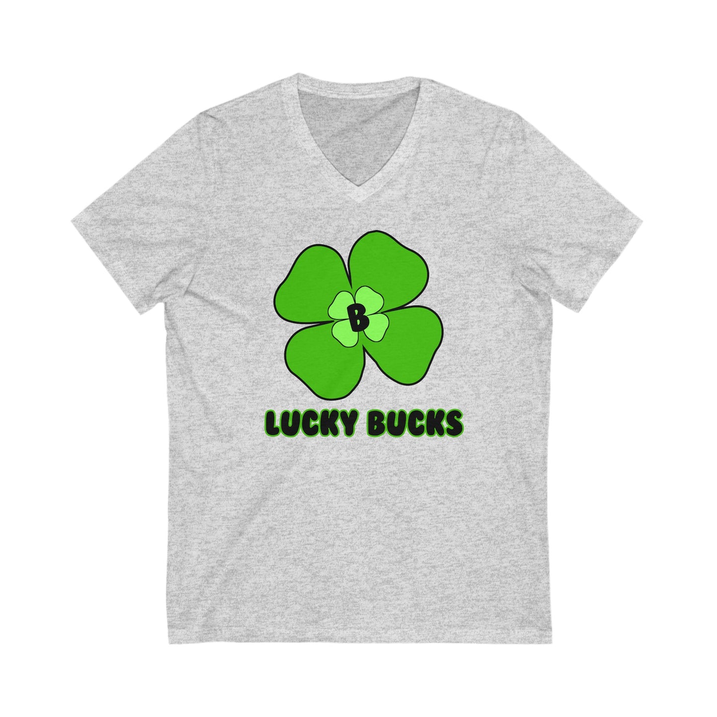 Lucky Bucks Unisex Jersey Short Sleeve V-Neck Tee
