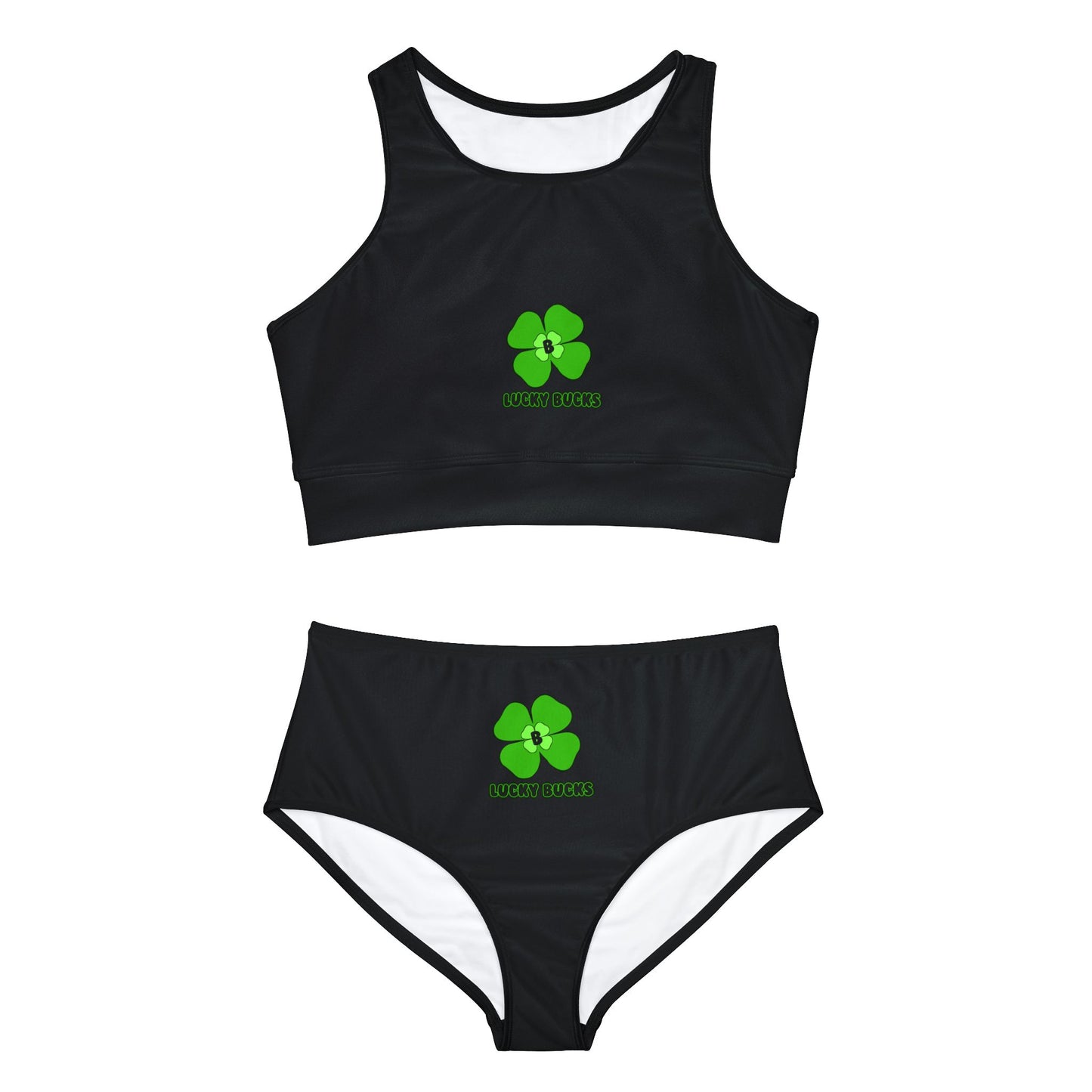 Lucky Bucks Sporty Bikini Set (AOP)