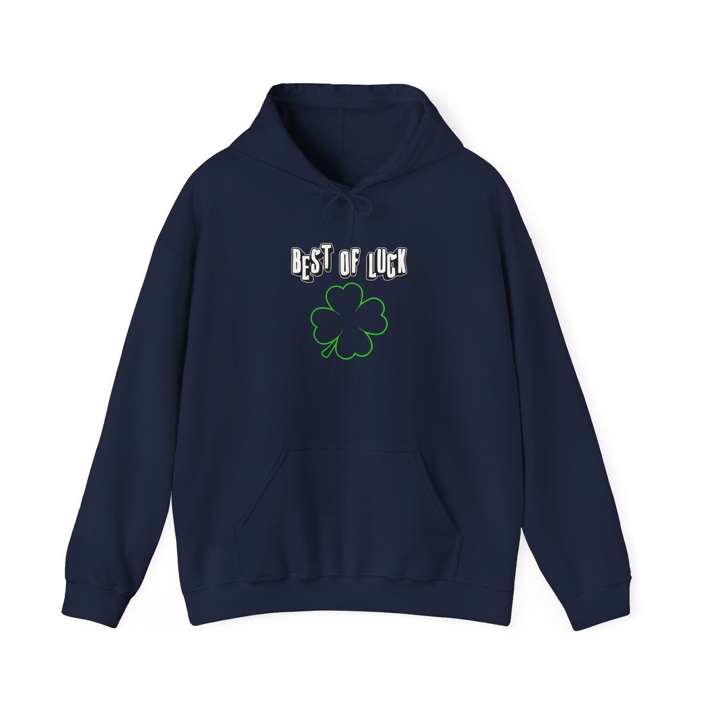 Best of Luck Clover Hoodie - Unisex Heavy Blend Sweatshirt for St. Patrick's Day