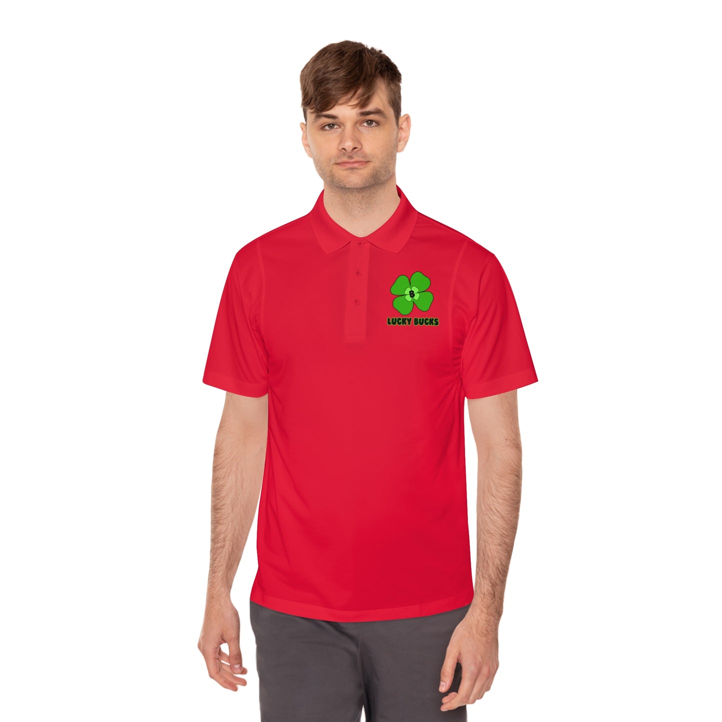 Lucky Bucks Men's Sport Polo Shirt