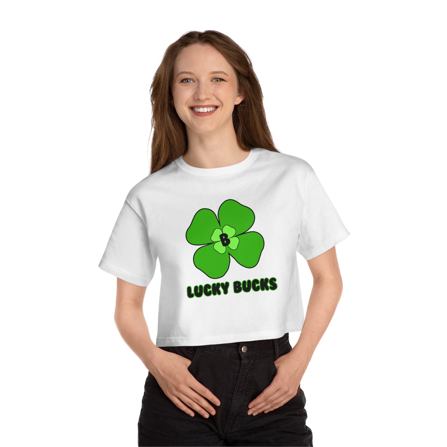 Lucky Bucks Women's Cropped T-Shirt