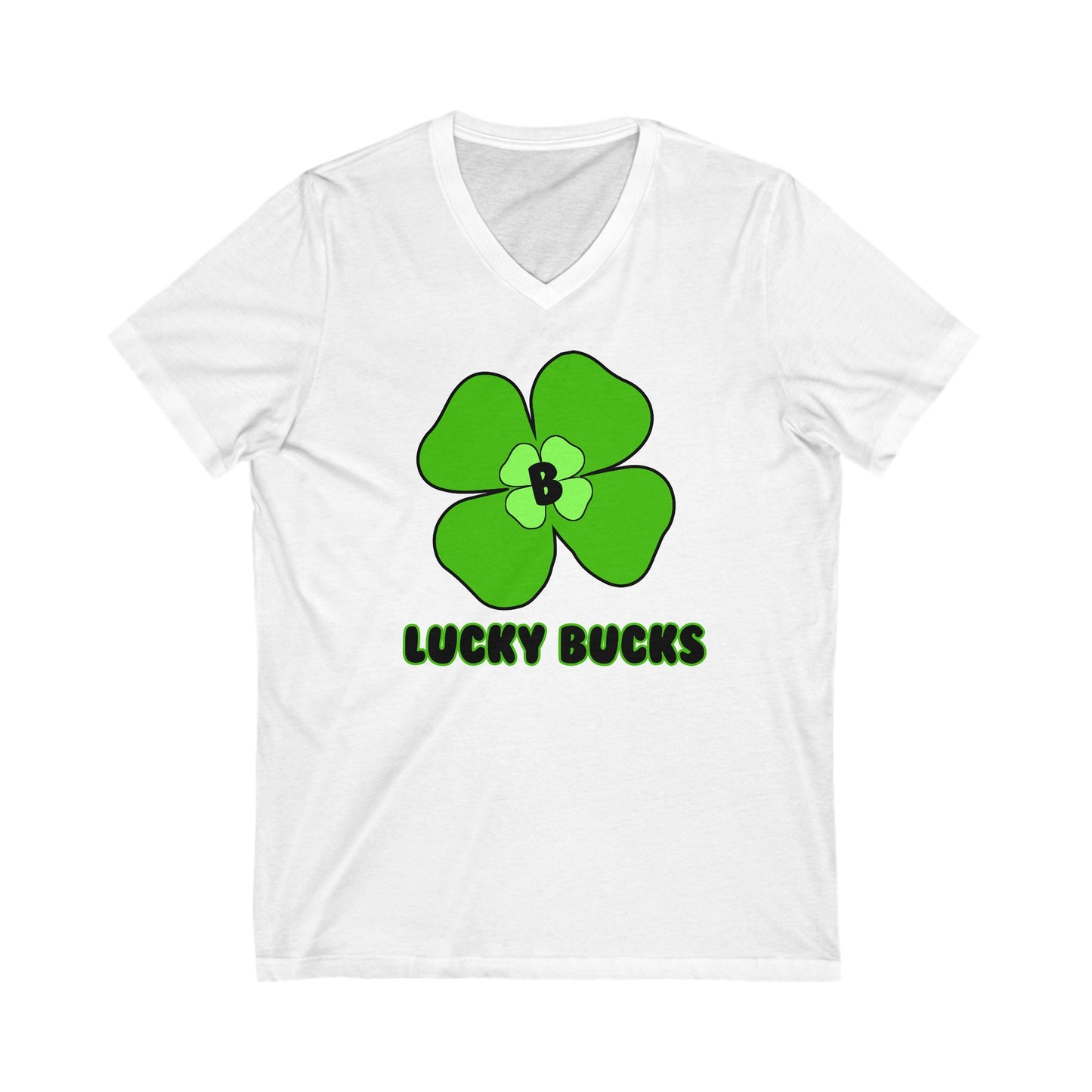 Lucky Bucks Unisex Jersey Short Sleeve V-Neck Tee