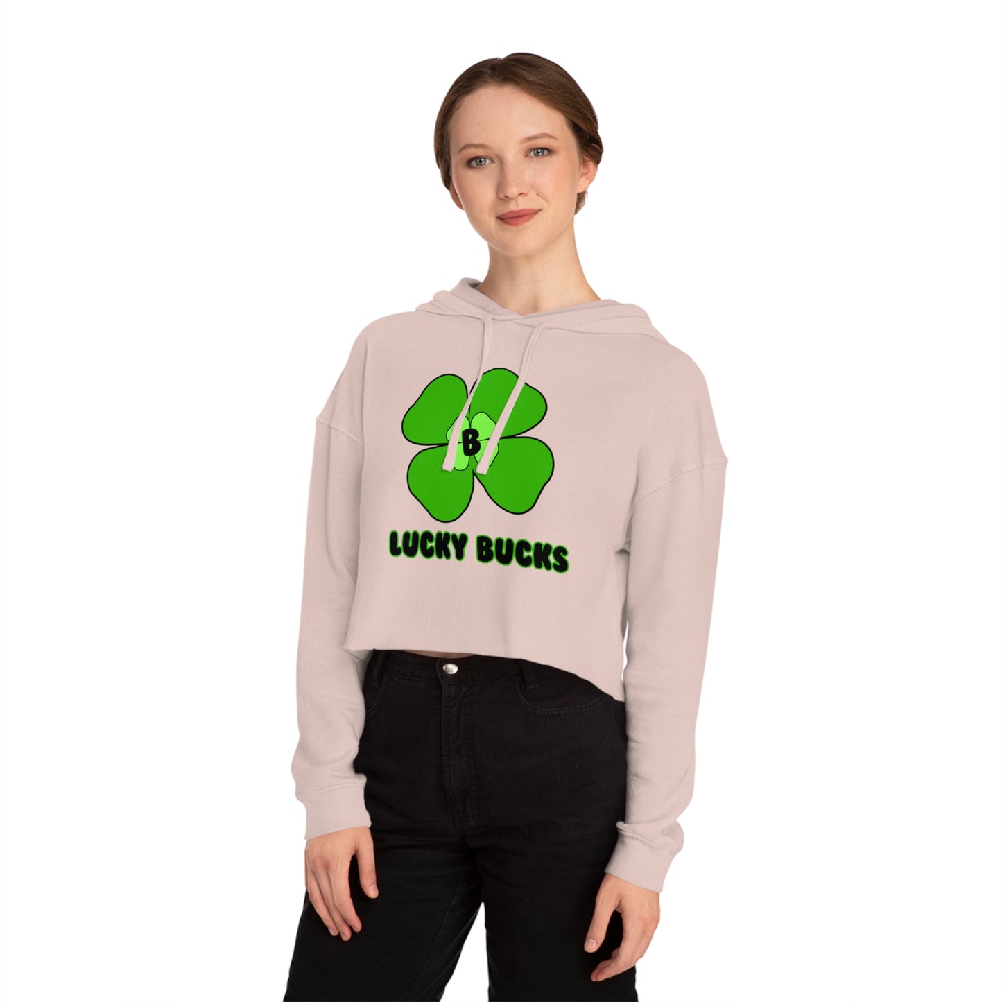 Lucky Bucks Women’s Cropped Hooded Sweatshirt