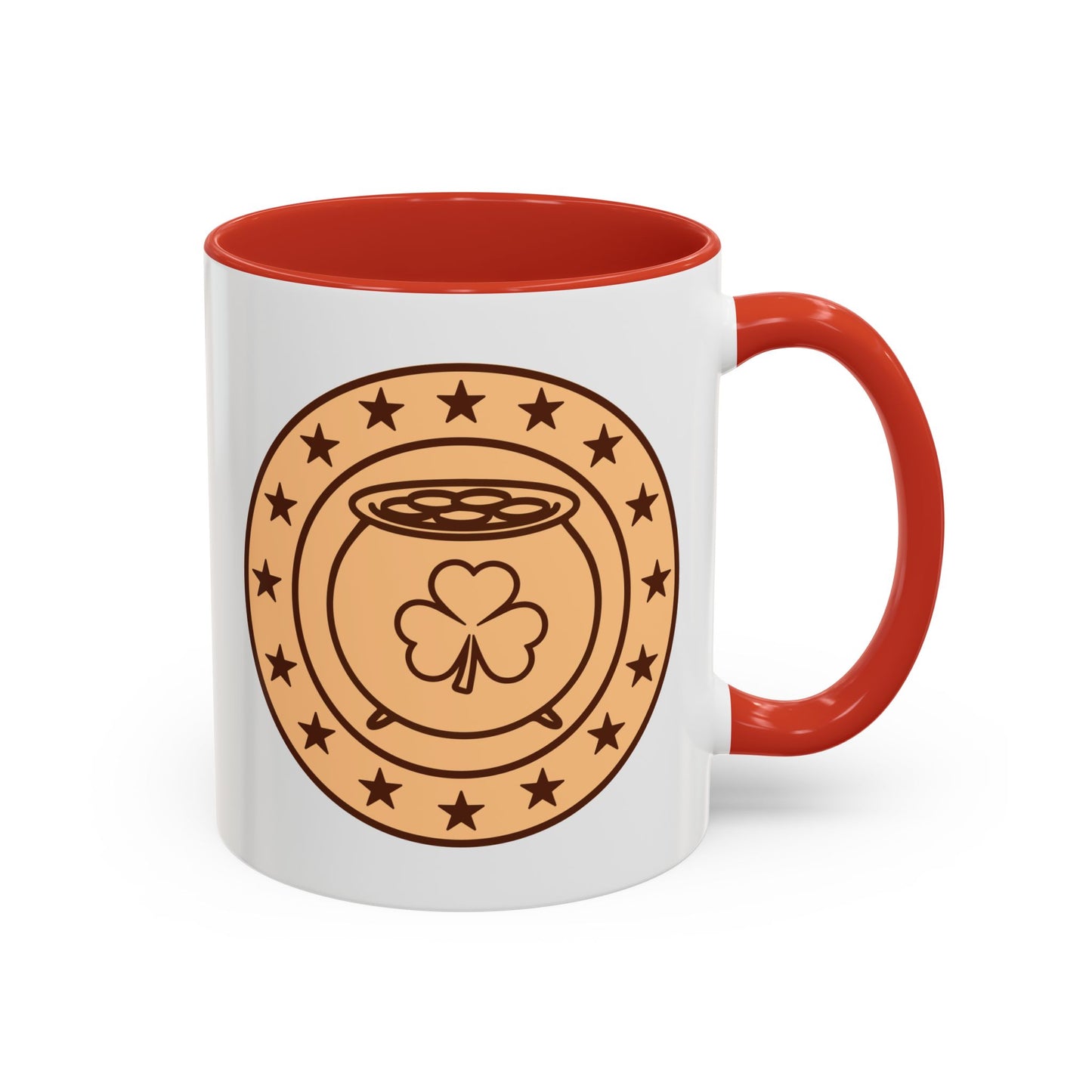 Lucky Coin Accent Coffee Mug