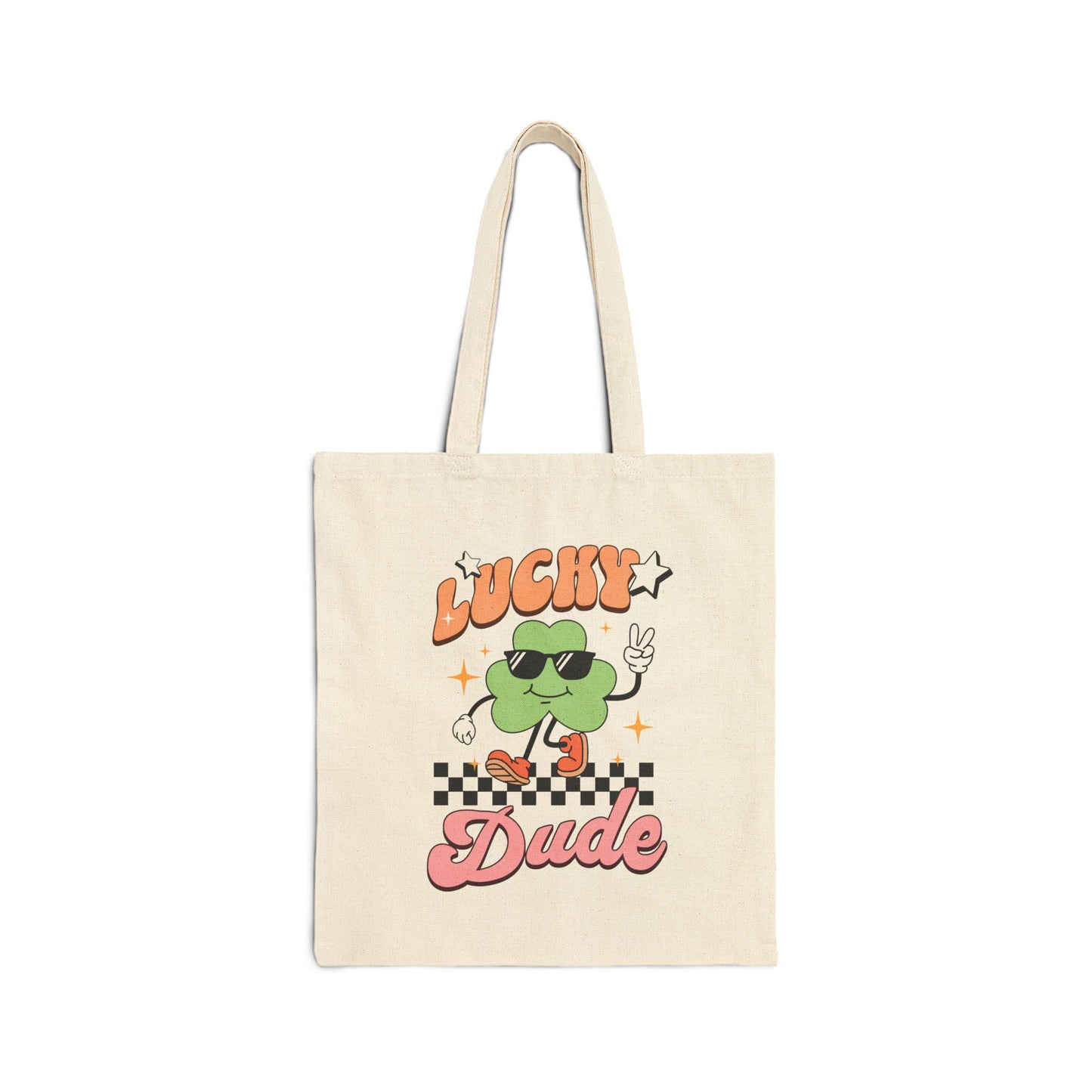 Lucky Dude Cotton Canvas Tote Bag