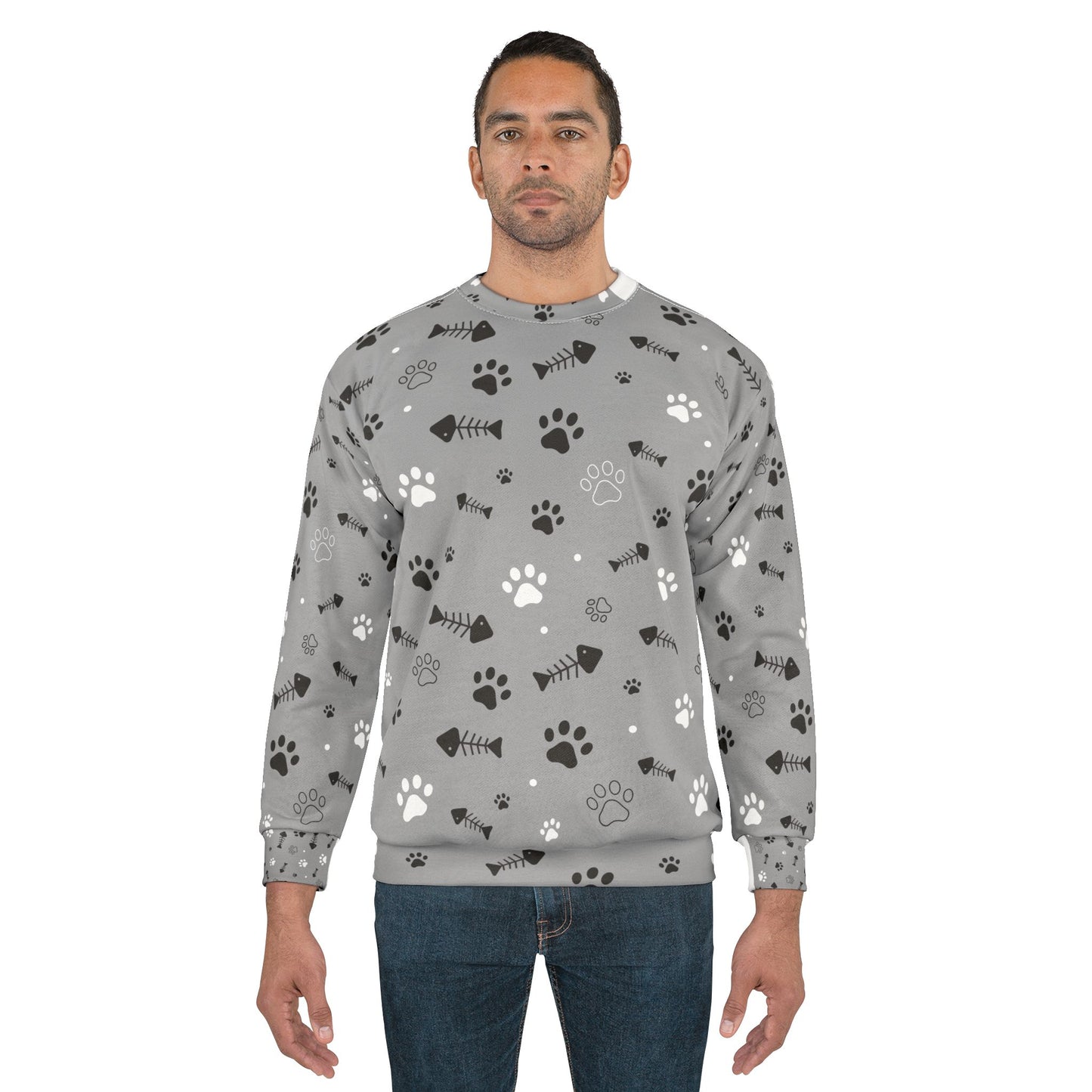 Paw Print Unisex Sweatshirt - Cozy Animal Lover Gift