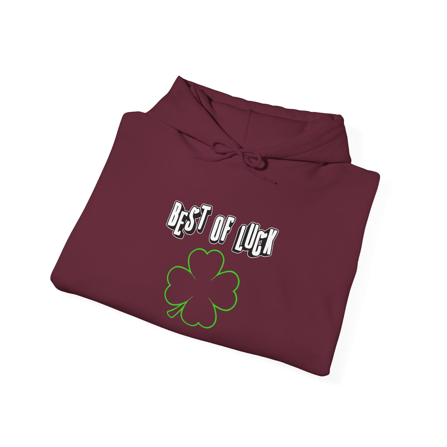 Best of Luck Clover Hoodie - Unisex Heavy Blend Sweatshirt for St. Patrick's Day