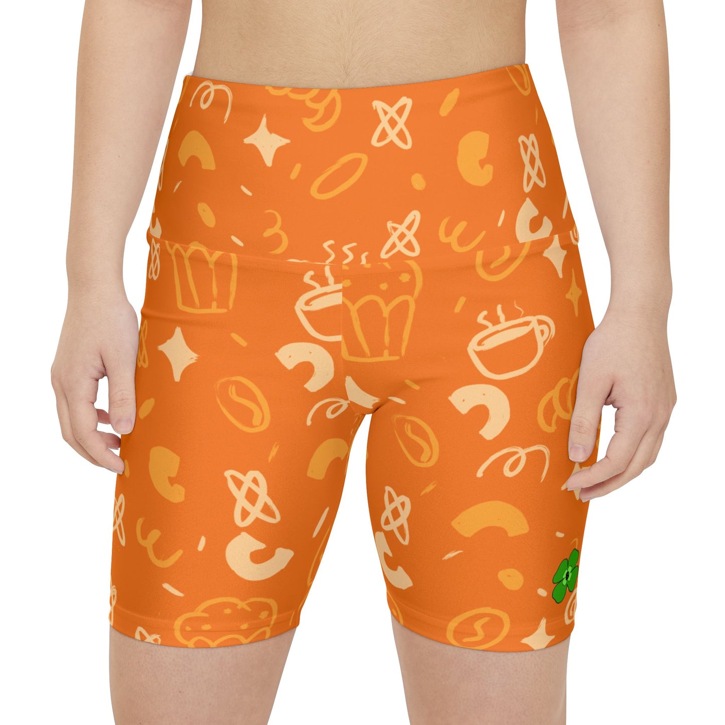 Vibrant Snack-Themed Women's Workout Shorts