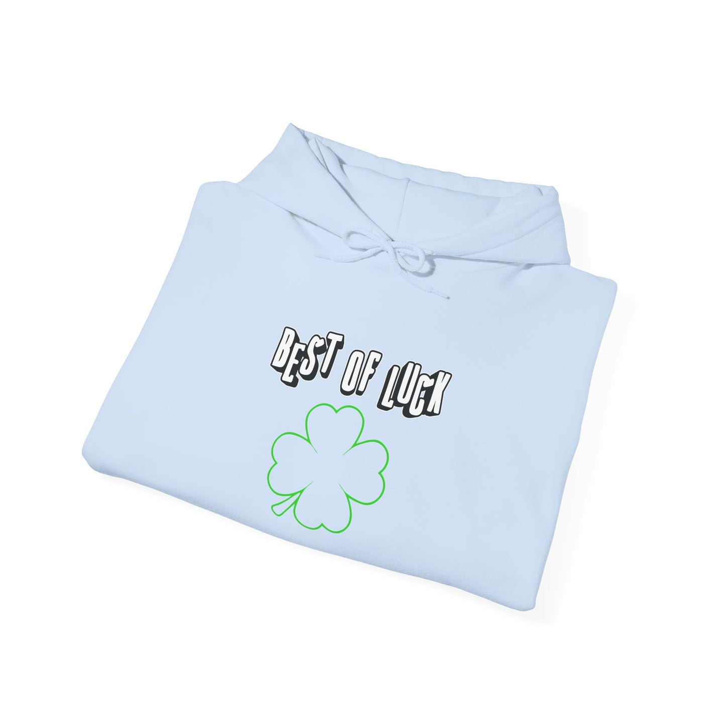 Best of Luck Clover Hoodie - Unisex Heavy Blend Sweatshirt for St. Patrick's Day