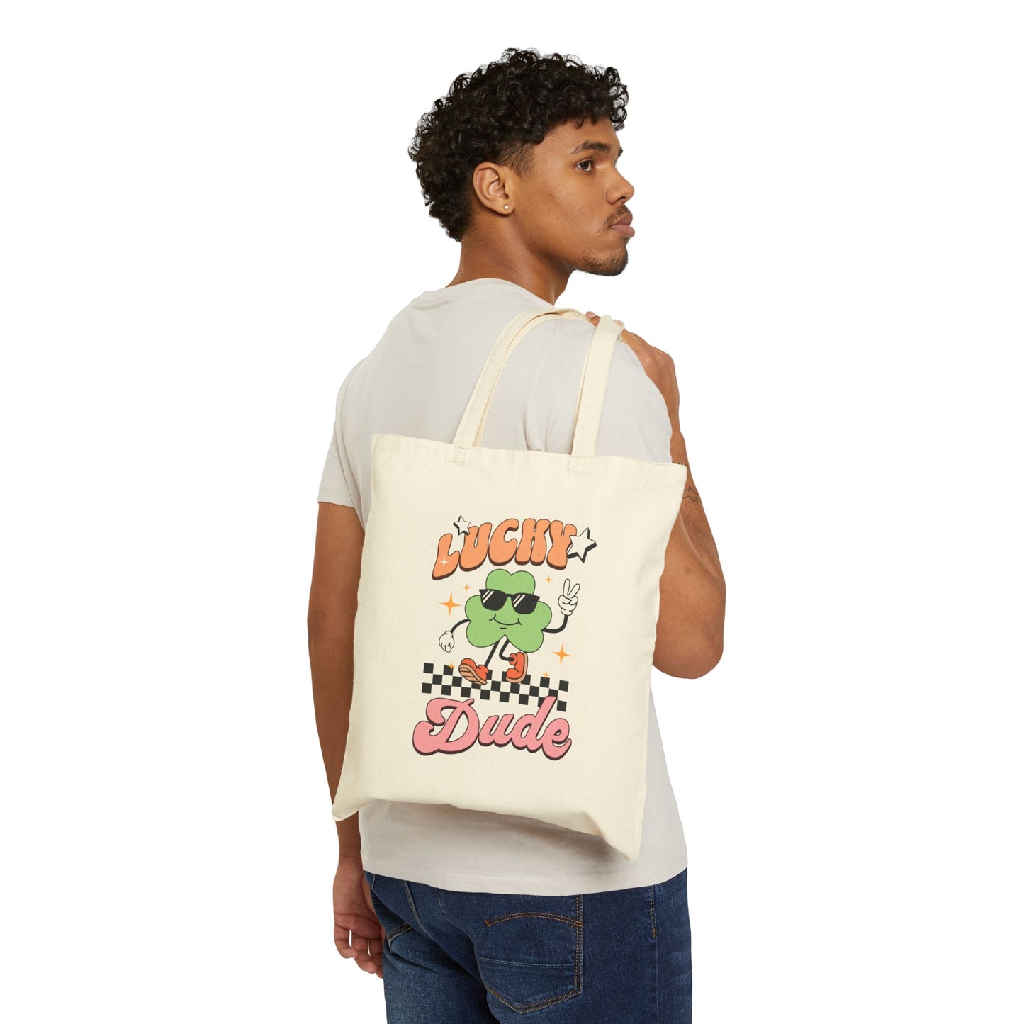 Lucky Dude Cotton Canvas Tote Bag