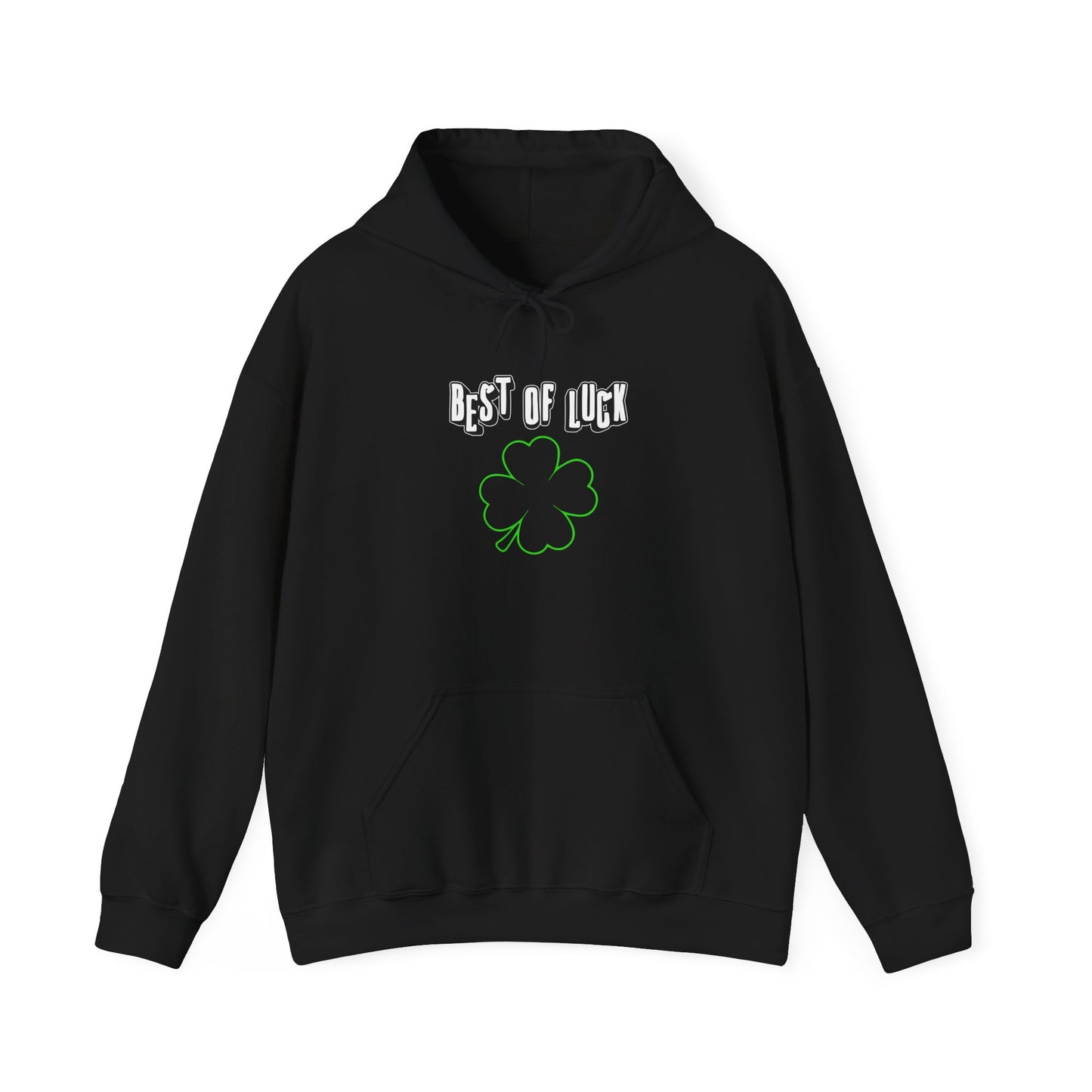 Best of Luck Clover Hoodie - Unisex Heavy Blend Sweatshirt for St. Patrick's Day