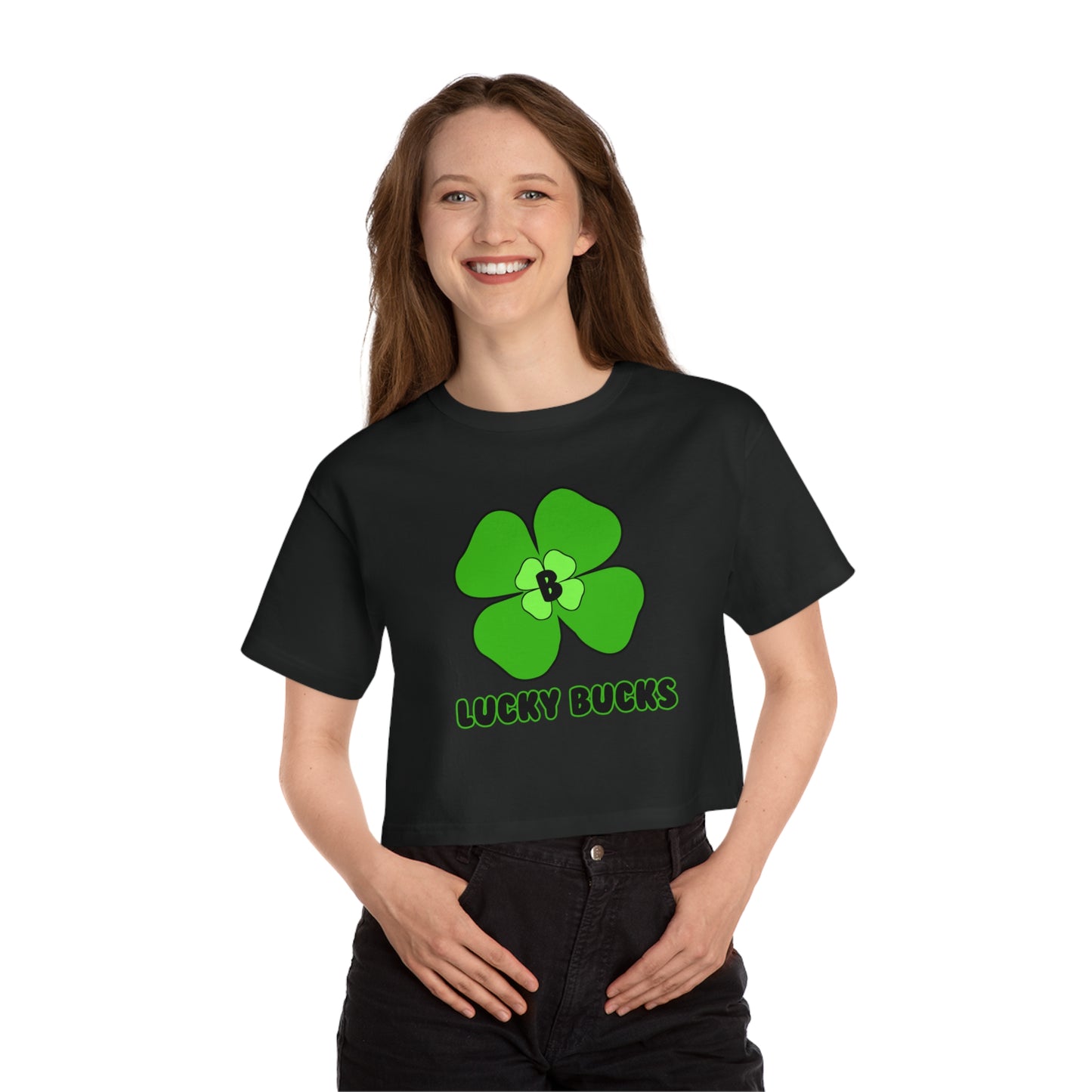 Lucky Bucks Women's Cropped T-Shirt