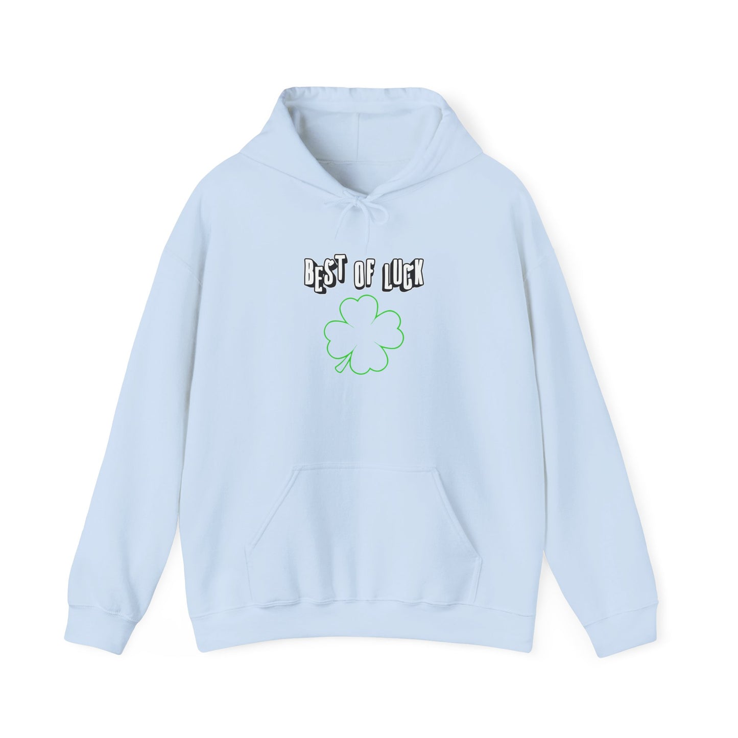 Best of Luck Clover Hoodie - Unisex Heavy Blend Sweatshirt for St. Patrick's Day