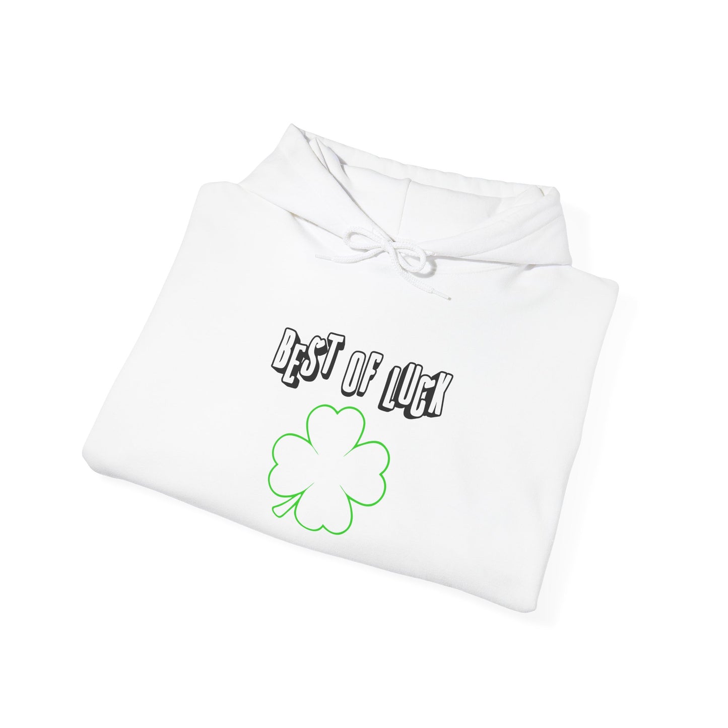 Best of Luck Clover Hoodie - Unisex Heavy Blend Sweatshirt for St. Patrick's Day
