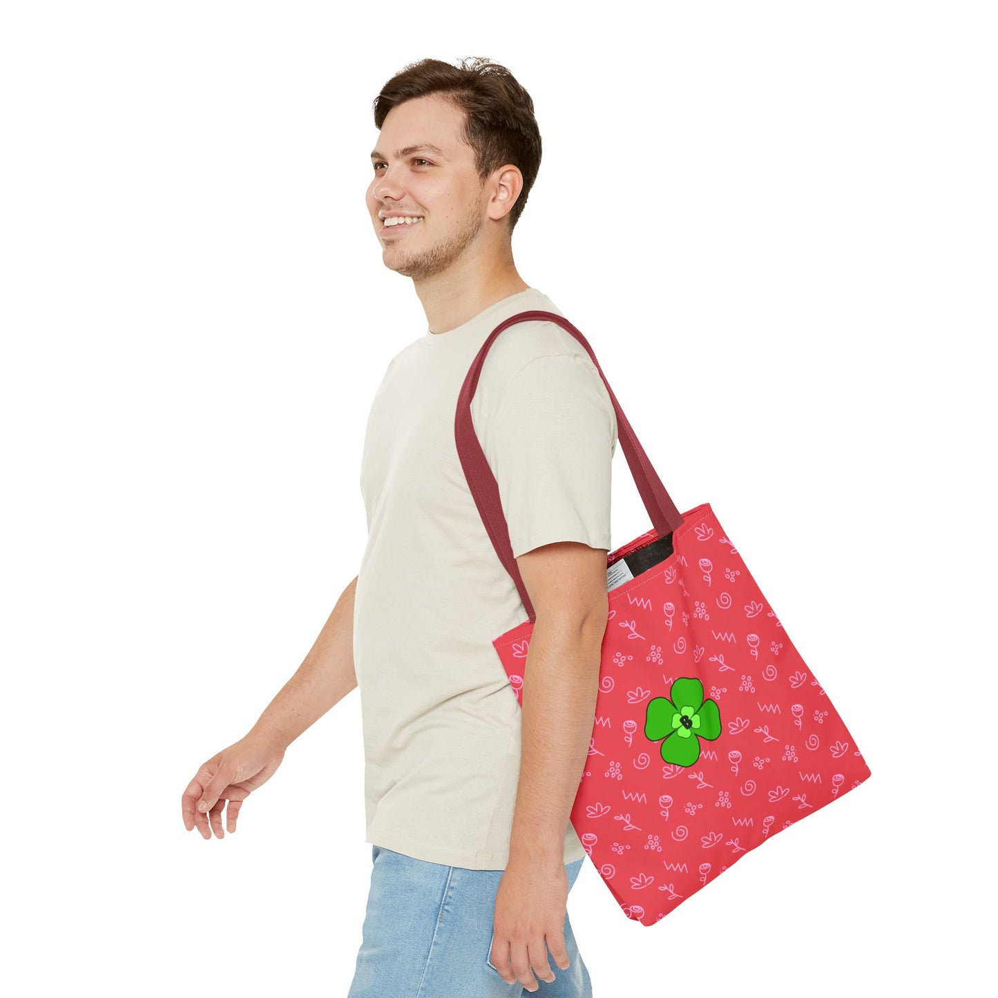 Bright Floral Tote Bag - Eco-Friendly Shopping & Beach Companion