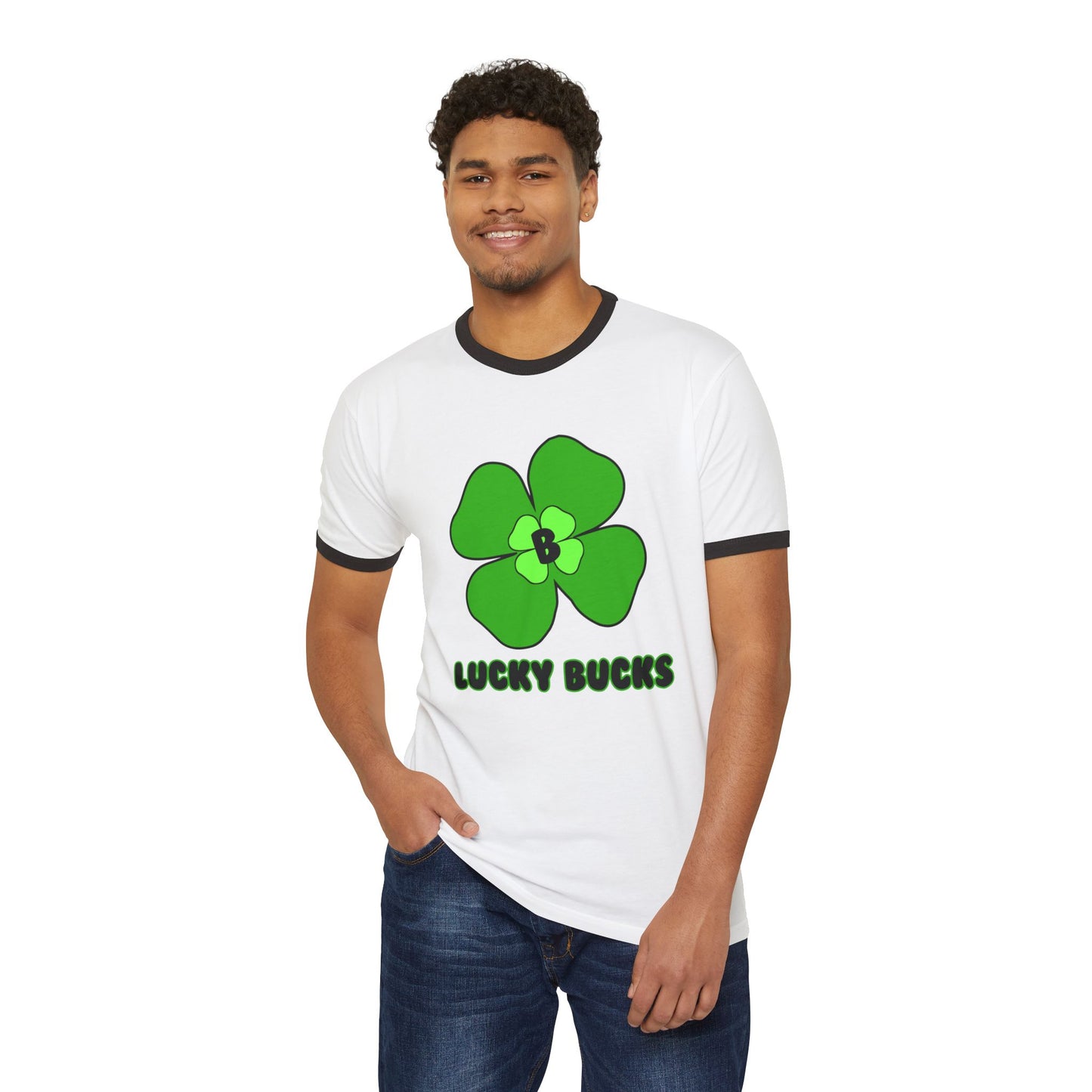 Lucky Bucks Unisex Cotton Ringer T-Shirt