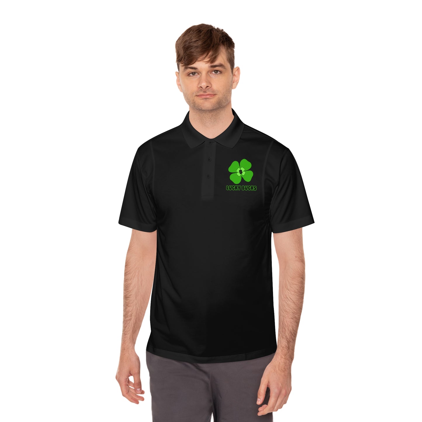 Lucky Bucks Men's Sport Polo Shirt
