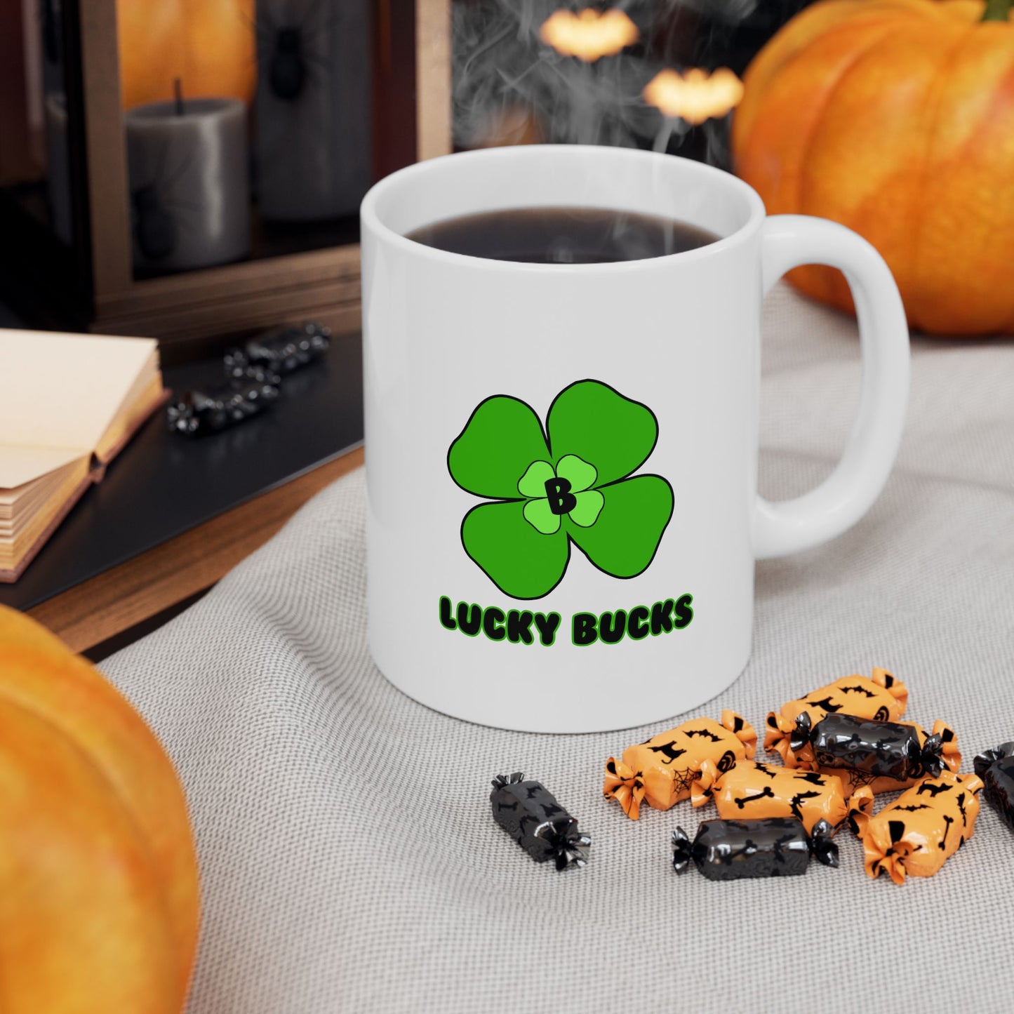 Lucky Bucks Ceramic Mug, 11oz