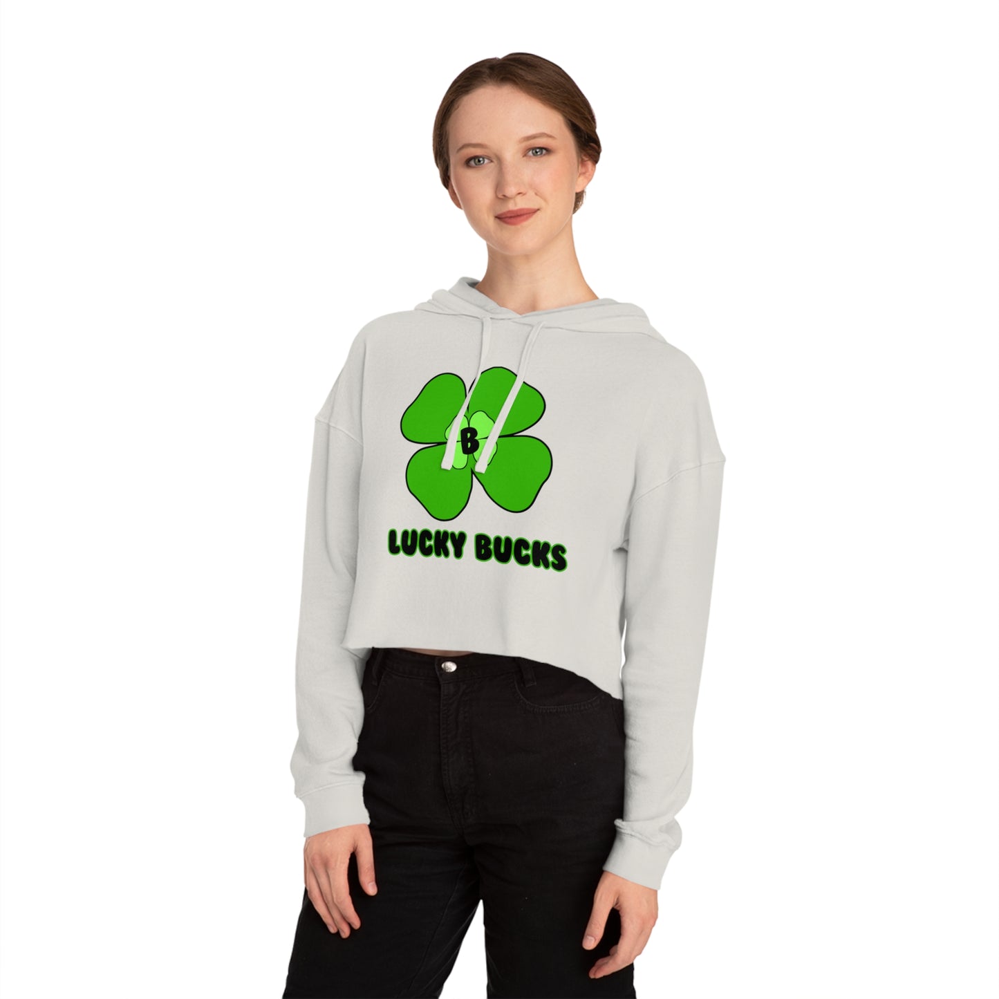 Lucky Bucks Women’s Cropped Hooded Sweatshirt