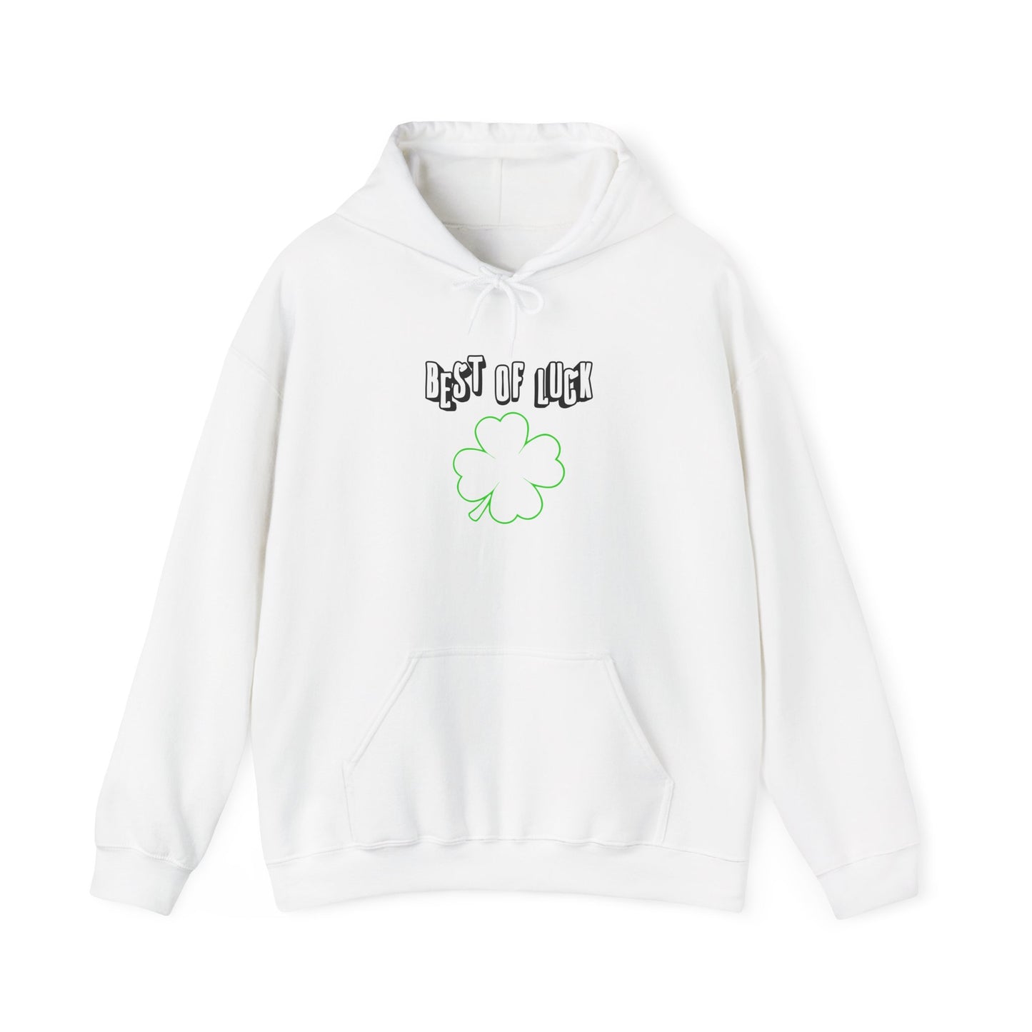 Best of Luck Clover Hoodie - Unisex Heavy Blend Sweatshirt for St. Patrick's Day