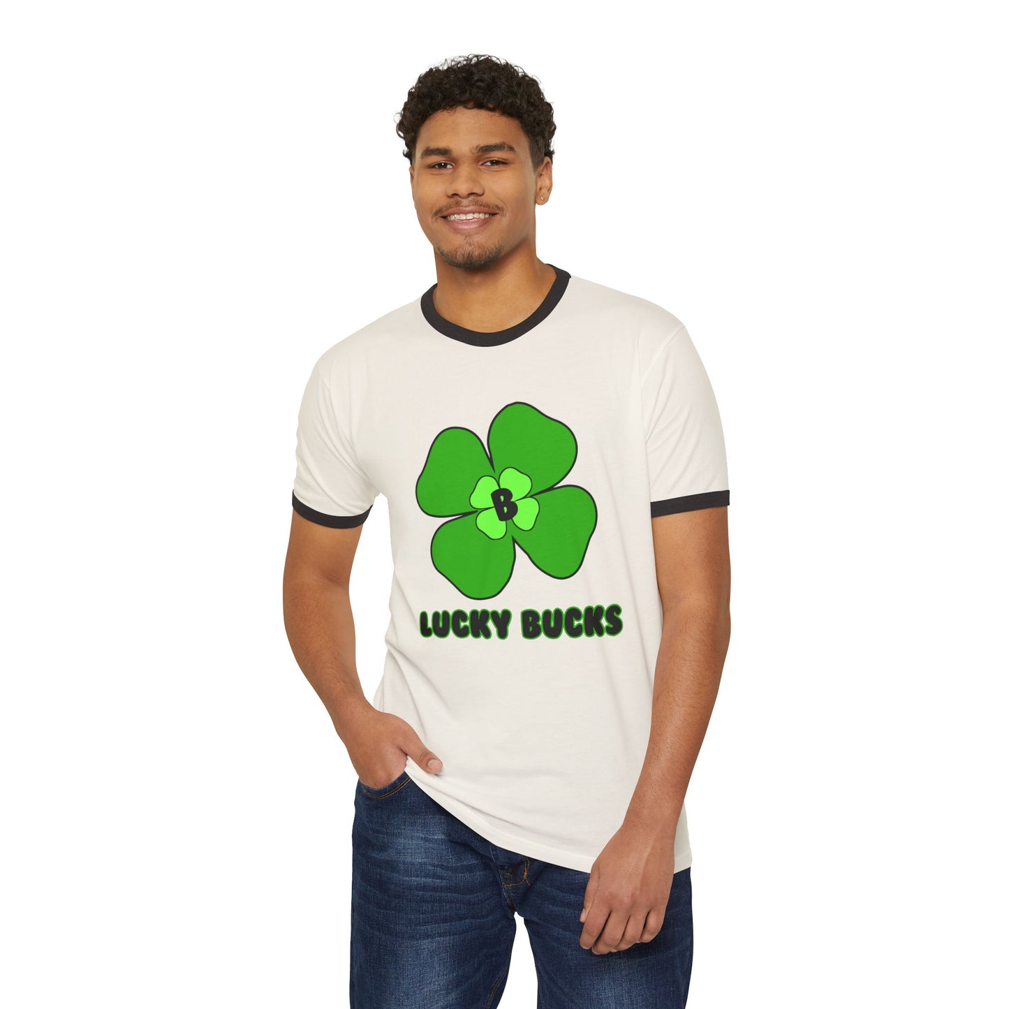 Lucky Bucks Unisex Cotton Ringer T-Shirt