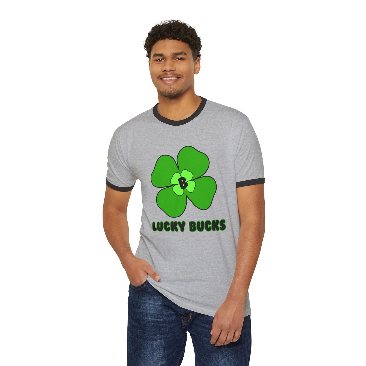 Lucky Bucks Unisex Cotton Ringer T-Shirt