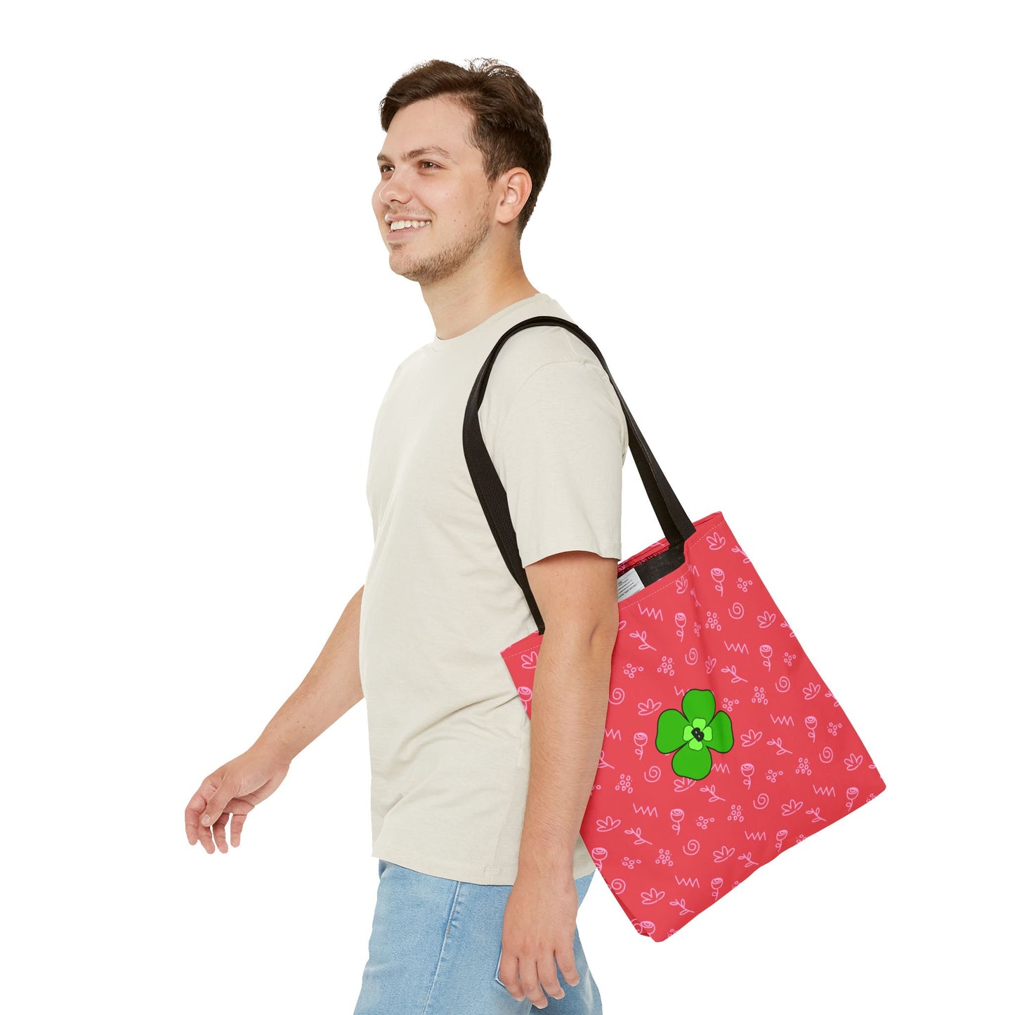 Bright Floral Tote Bag - Eco-Friendly Shopping & Beach Companion