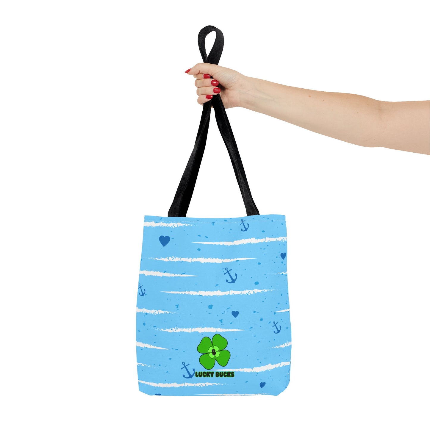 Nautical Vibe Tote Bag with Anchor and Heart Design