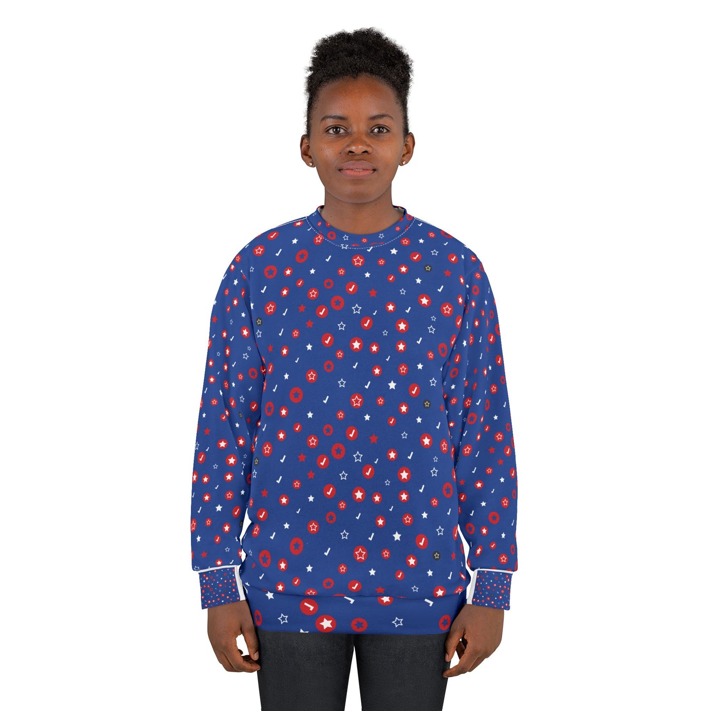 Stars & Circles Unisex Sweatshirt - Cozy Stylish Casual Wear for Holidays