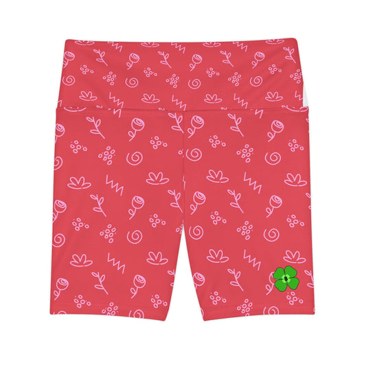 Floral Print Women's Workout Shorts - Comfy Activewear for Fitness & Leisure
