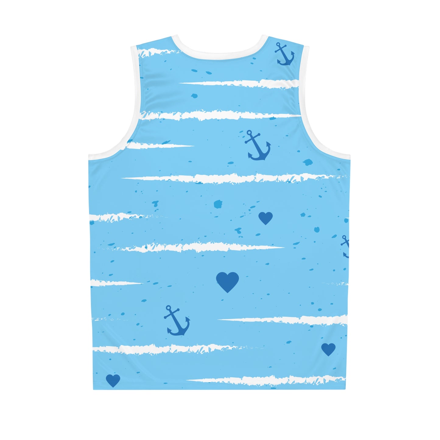 Nautical Themed Basketball Jersey - Ocean Vibes & Fun Style