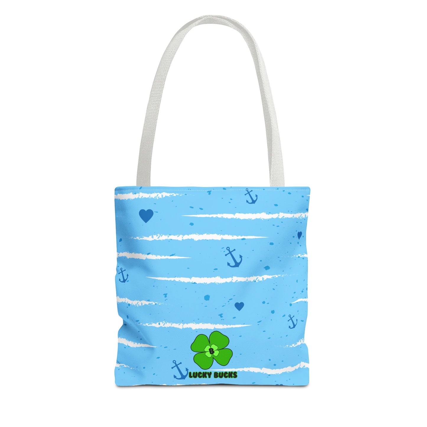 Nautical Vibe Tote Bag with Anchor and Heart Design