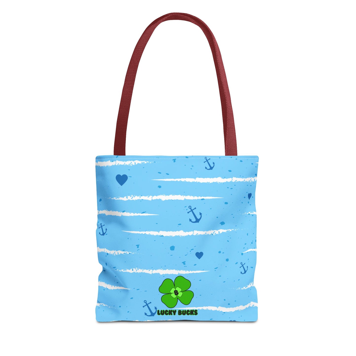 Nautical Vibe Tote Bag with Anchor and Heart Design