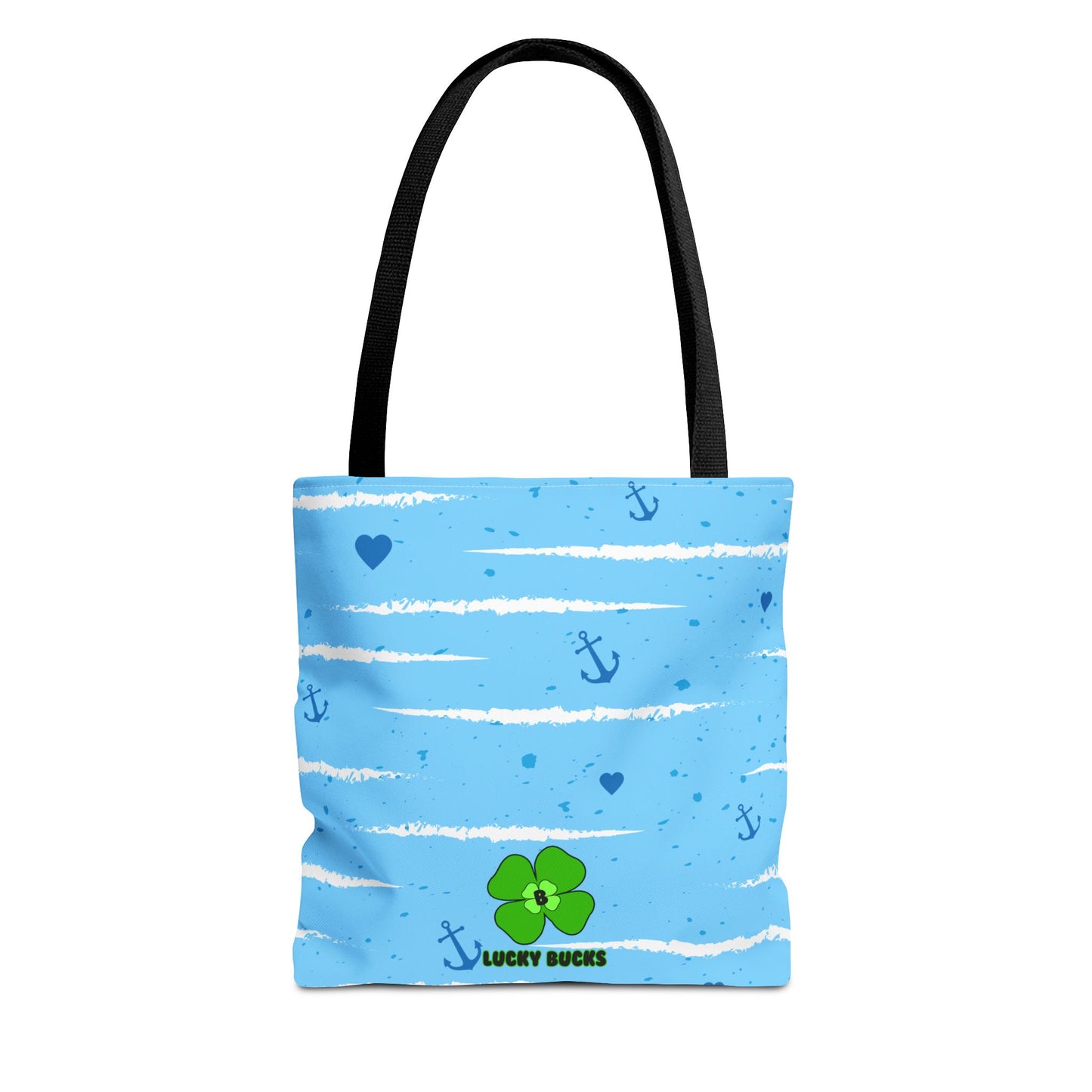 Nautical Vibe Tote Bag with Anchor and Heart Design