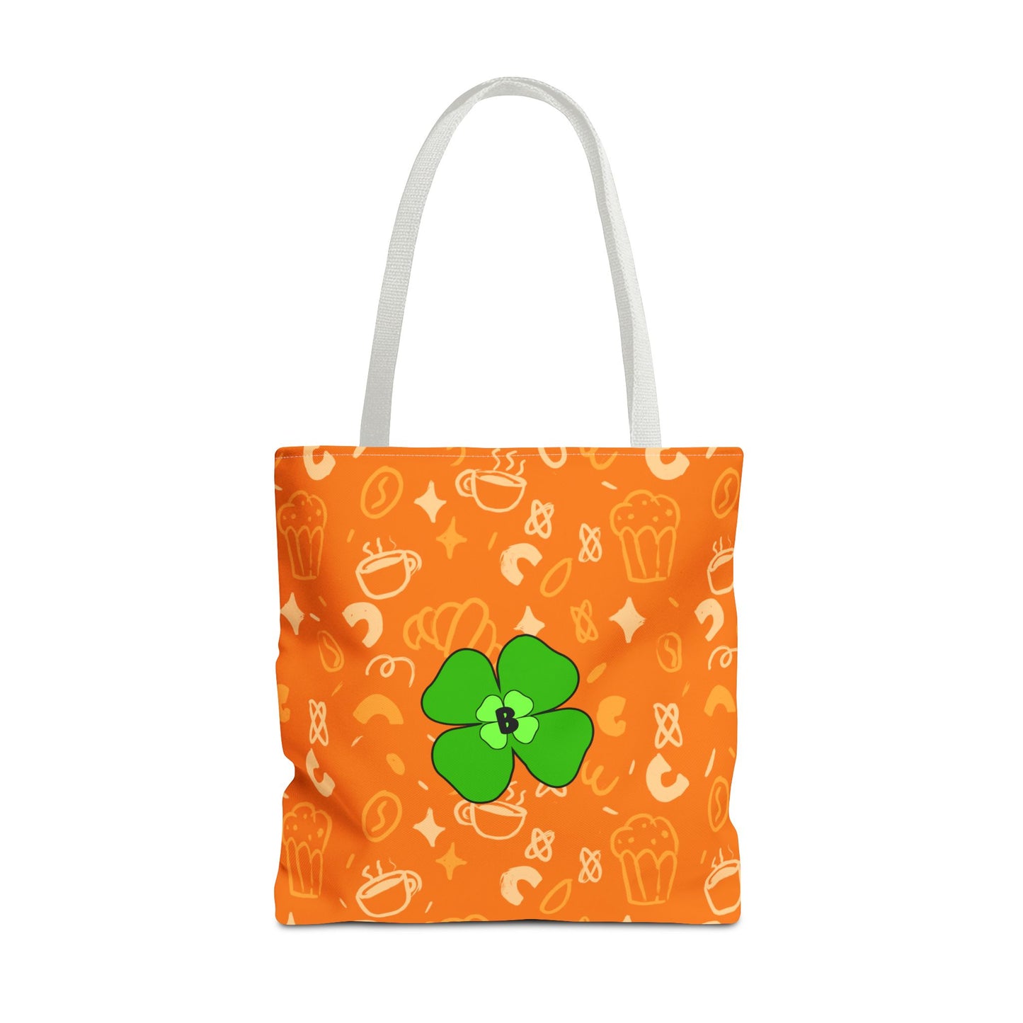 Whimsical Orange Clover Tote Bag - Perfect for St. Patrick's Day Celebrations