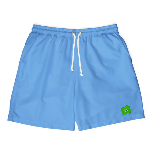Eco-Friendly Unisex Swim Shorts with Green Clover Design