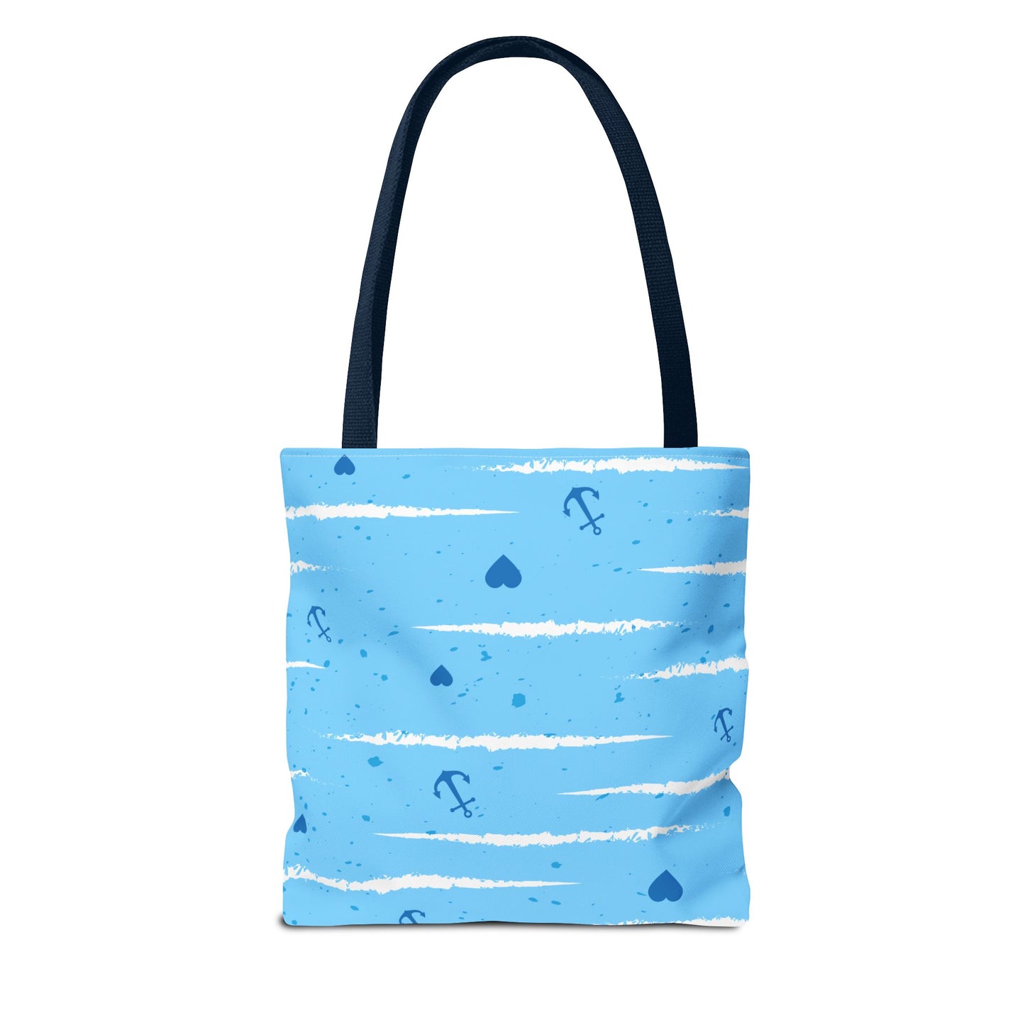 Nautical Vibe Tote Bag with Anchor and Heart Design