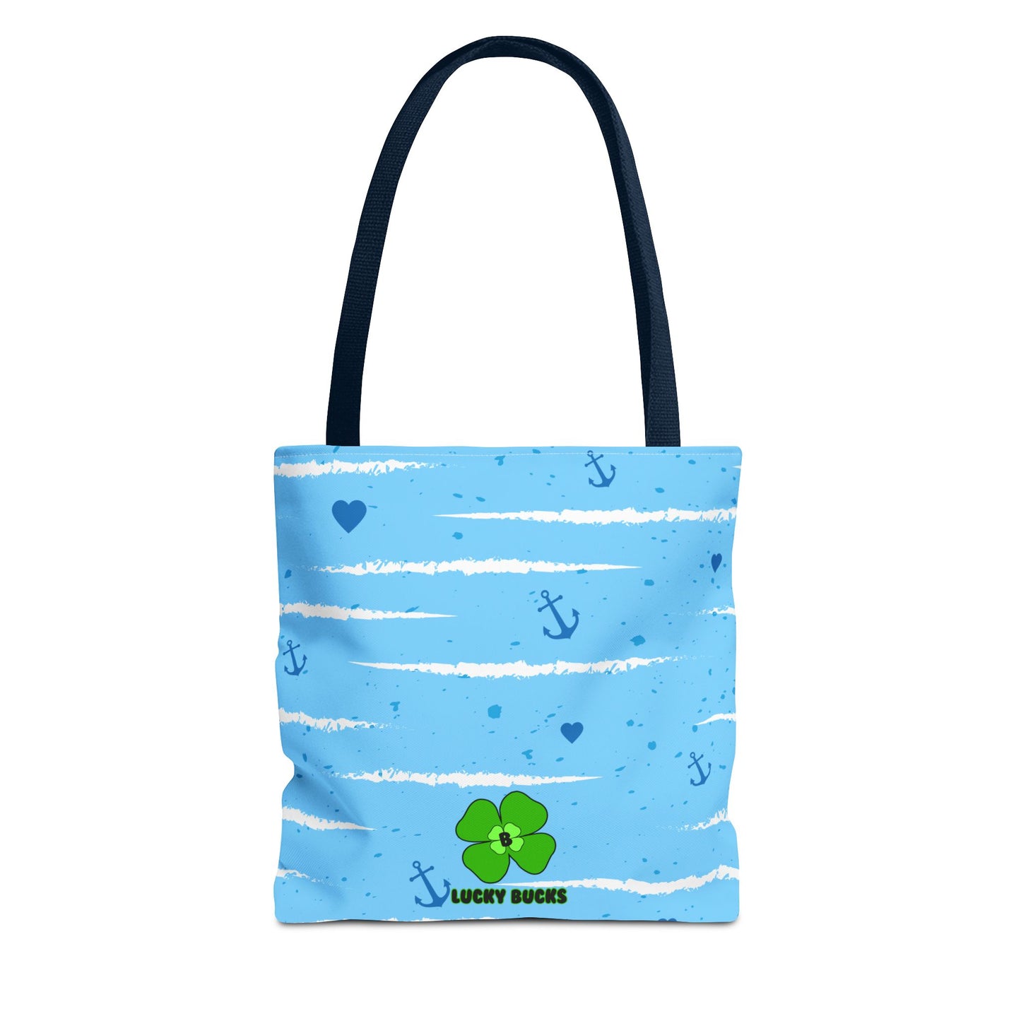 Nautical Vibe Tote Bag with Anchor and Heart Design