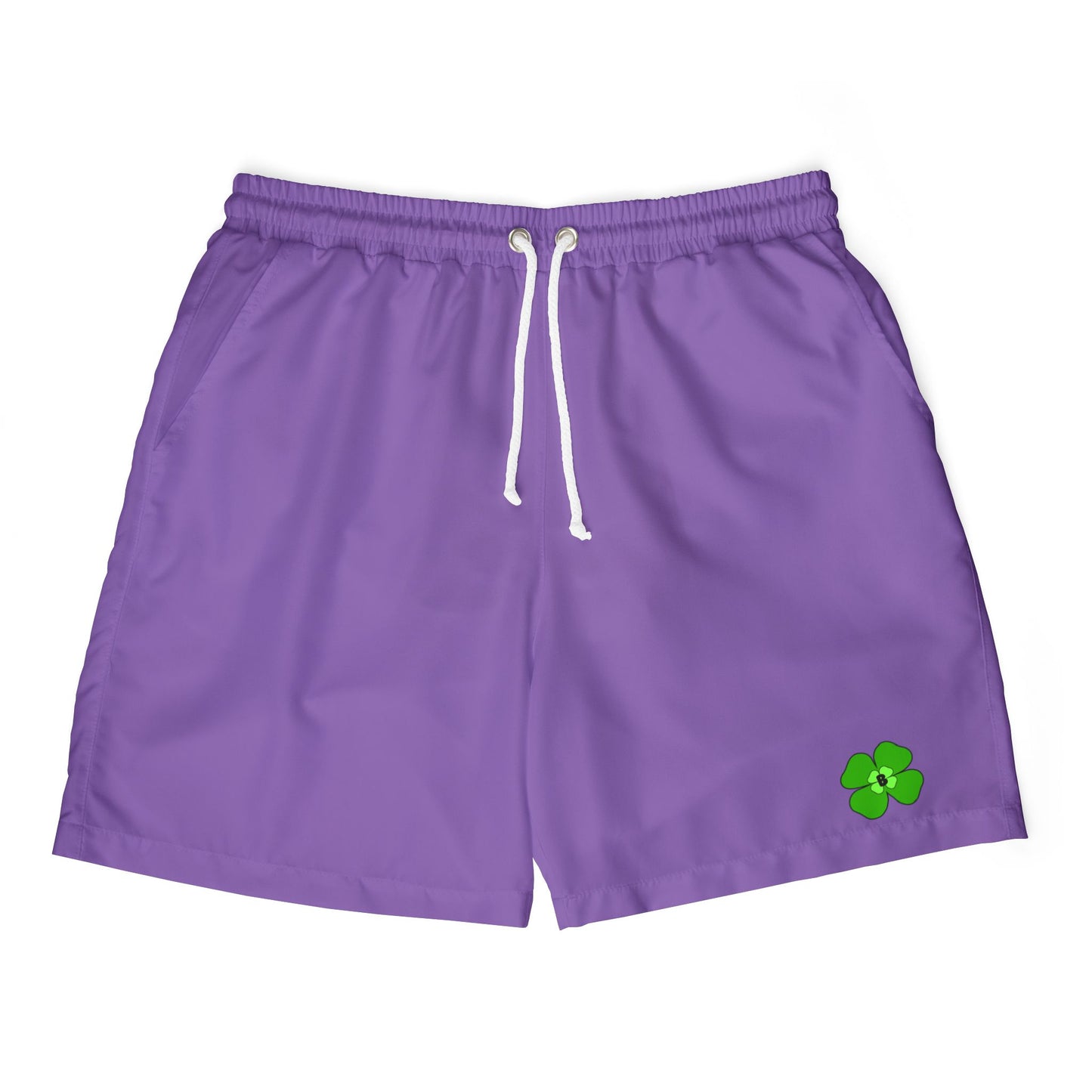 Purple Floral Unisex Swim Shorts – Perfect for Beach Days & Summer Adventures