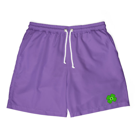 Purple Floral Unisex Swim Shorts – Perfect for Beach Days & Summer Adventures
