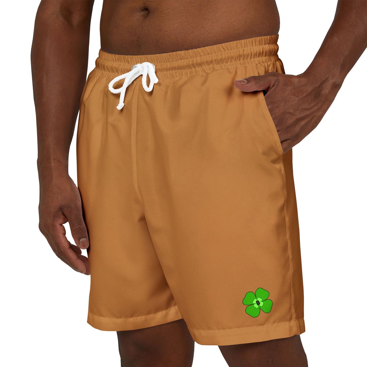 Eco-Friendly Unisex Swim Shorts with Floral Design
