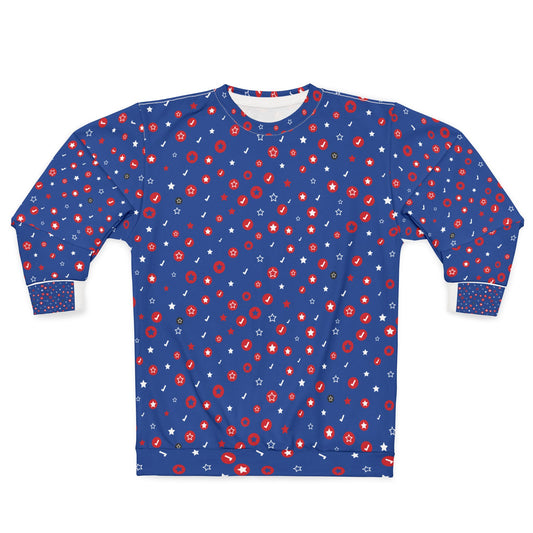Stars & Circles Unisex Sweatshirt - Cozy Stylish Casual Wear for Holidays
