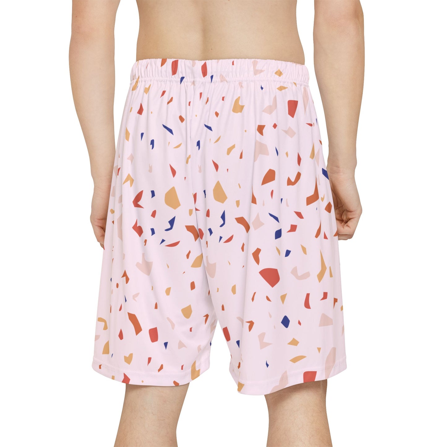 Men’s Sports Shorts with Vibrant Confetti Design - Perfect for Summer Activities