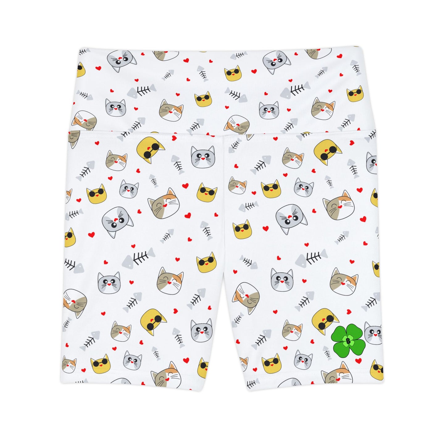 Cute Cat Print Women's Workout Shorts for Active Lifestyle