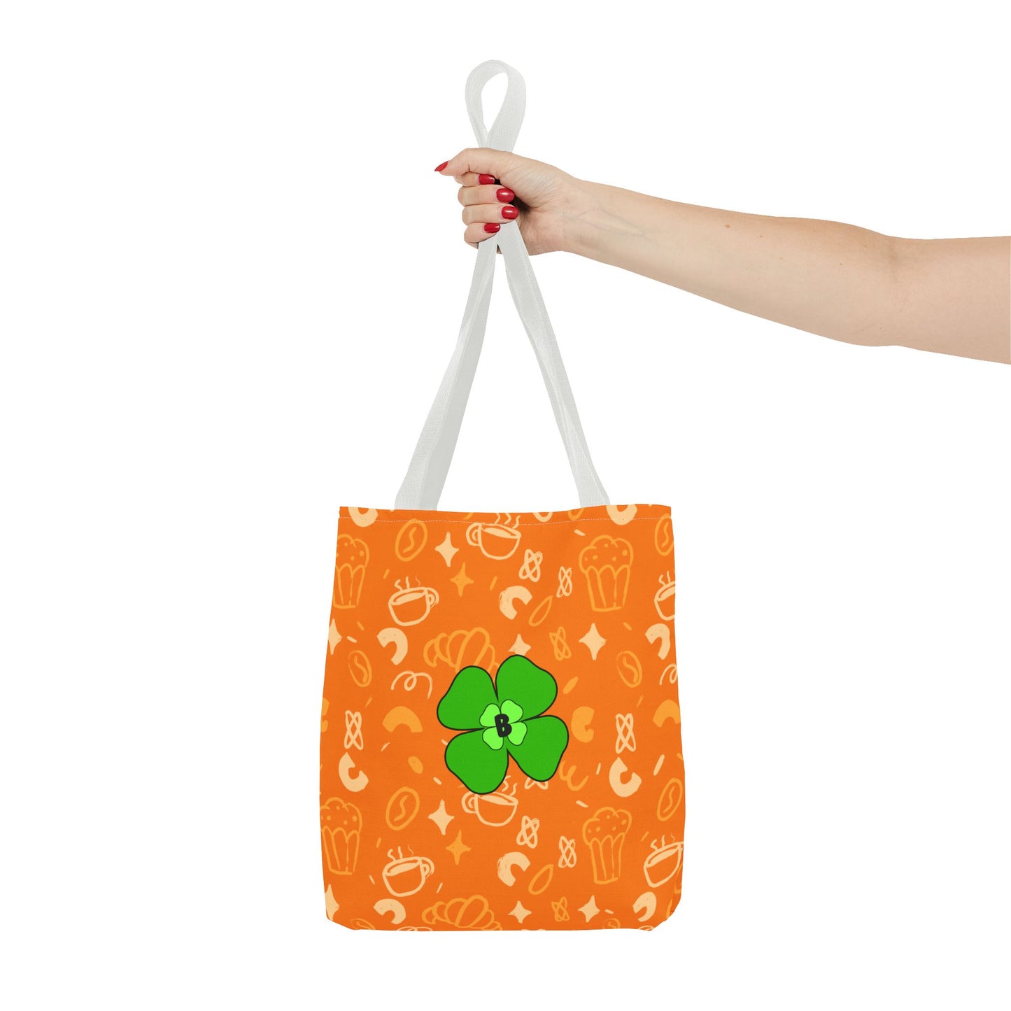 Whimsical Orange Clover Tote Bag - Perfect for St. Patrick's Day Celebrations