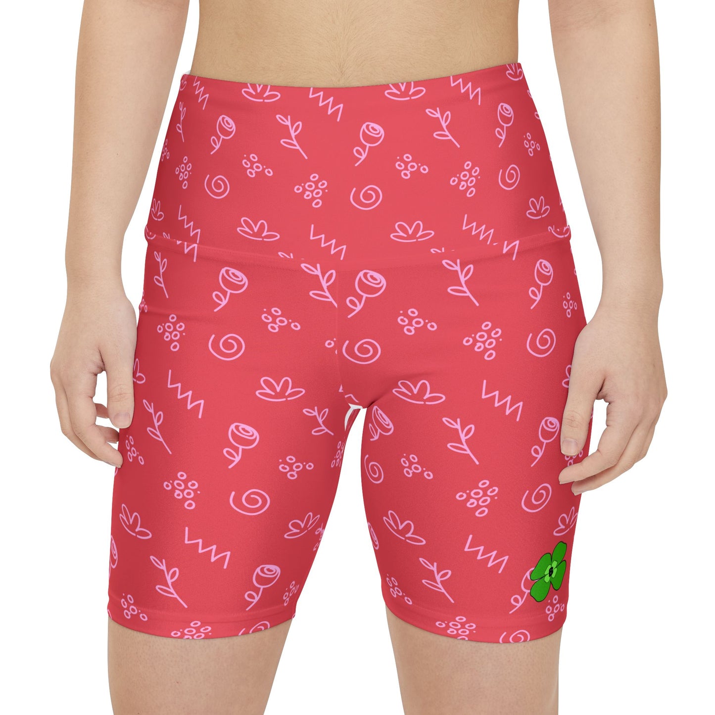 Floral Print Women's Workout Shorts - Comfy Activewear for Fitness & Leisure