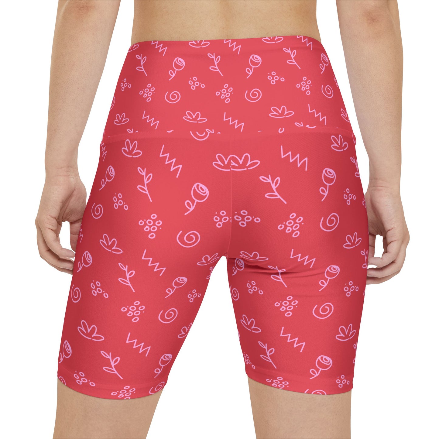 Floral Print Women's Workout Shorts - Comfy Activewear for Fitness & Leisure